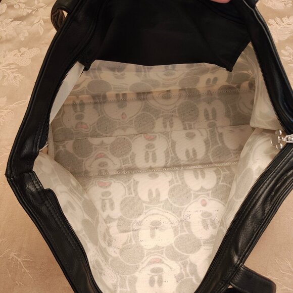 Disney Black and White Mickey Mouse Canvas Tote Bag, Used - Picture 7 of 14